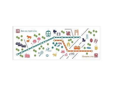東急線てぬぐい（田園都市線・大井町線）