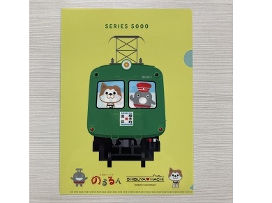 ハチ公100周年記念 のるるんハチ公クリアファイル(青ガエル)