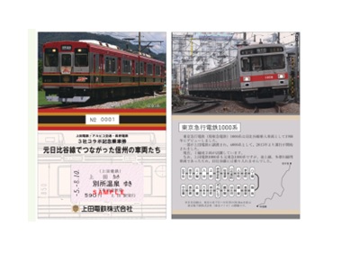 上田電鉄　信州を走る元日比谷線車両(上田) 　乗車券