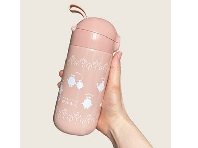 のるるんサーモステンレスボトル（スモークピンク）